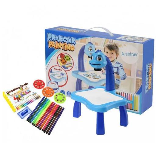 Столик-проектор 30х24х9,5 см Голубой (YM2021-6-7-7A/)