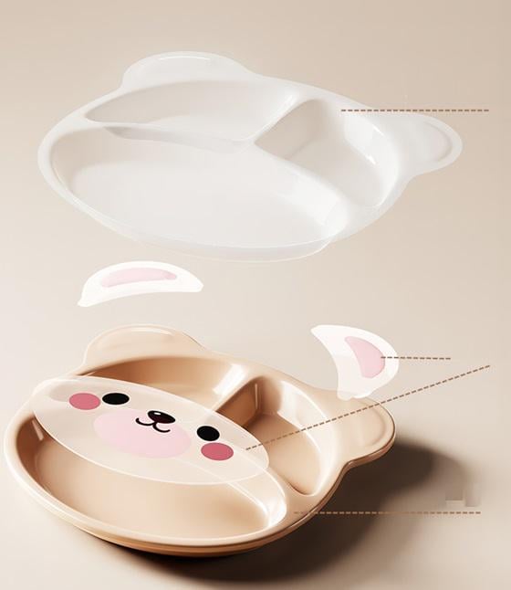 Набор посуды детский медведь 18570 пр. 4 Коричневый (5011262) - фото 3 Набор посуды детский медведь 18570 пр. 4 Коричневый (5011262) - фото 3