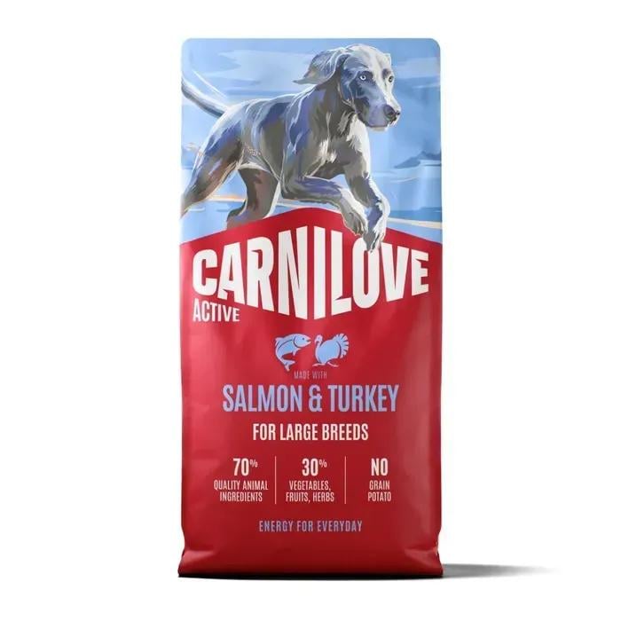 Корм сухий Carnilove Active Salmon & Turkey Large Breed для собак великих порід лосось та індичка 12 кг (173696)