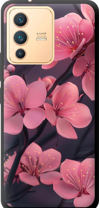 Чехол на Vivo V23 Пурпурная сакура (6075b-2642-42517) Чехол на Vivo V23 Пурпурная сакура (6075b-2642-42517)