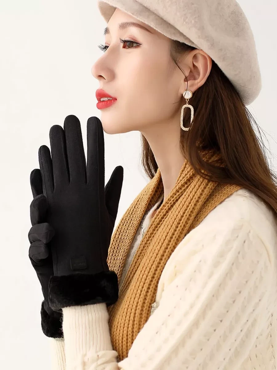 Перчатки женские хлопковые One Size Черный (28523552) - фото 2