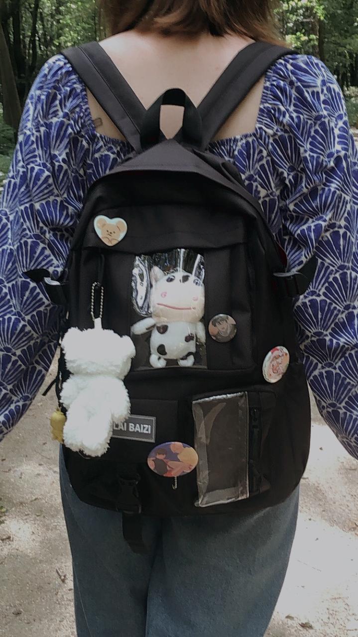 Школьный рюкзак и сумка/косметичка и пенал для девочки Лия 5в1 Черный (1218490319) - фото 7