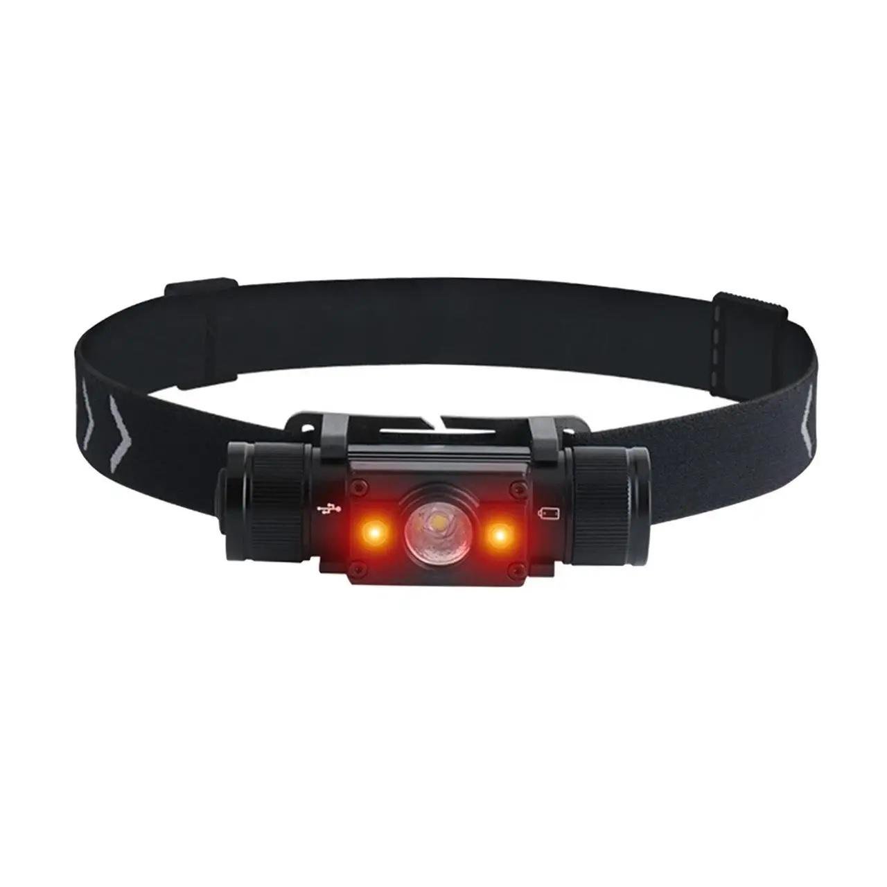 Фонарь налобный Boruit HP300 18650 Type-C 1000лм IPX5 красный свет (312/01)