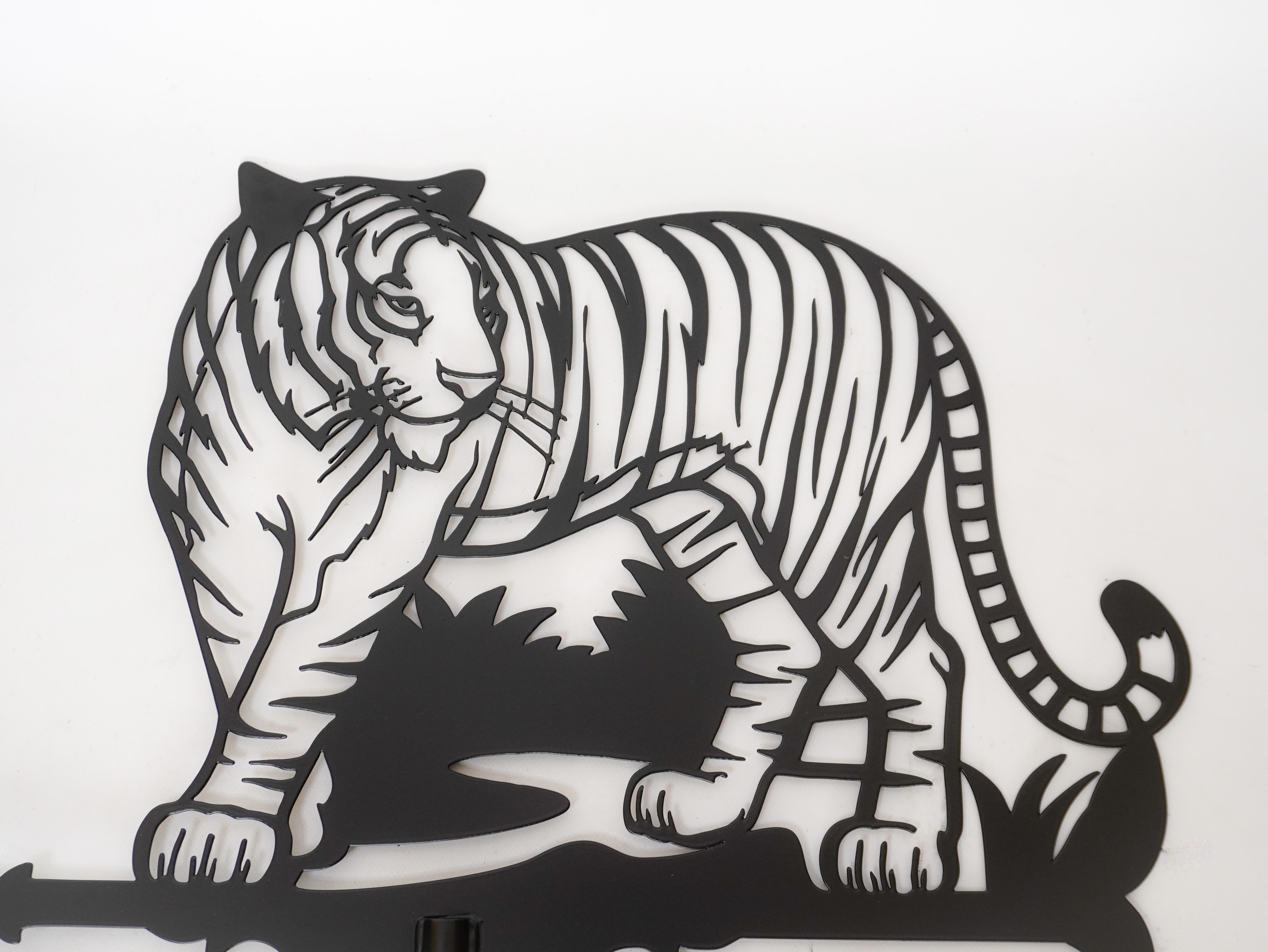 Флюгер на крышу металлический Тигр Черный Флюгер на крышу металлический Тигр Черный