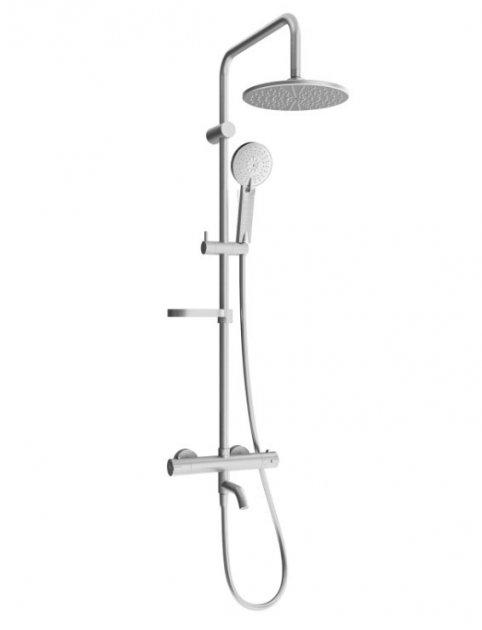 Набор для ванны и душа Mexen KX40 с тропическим душем и термостатическим смесителем Графит (10081723)