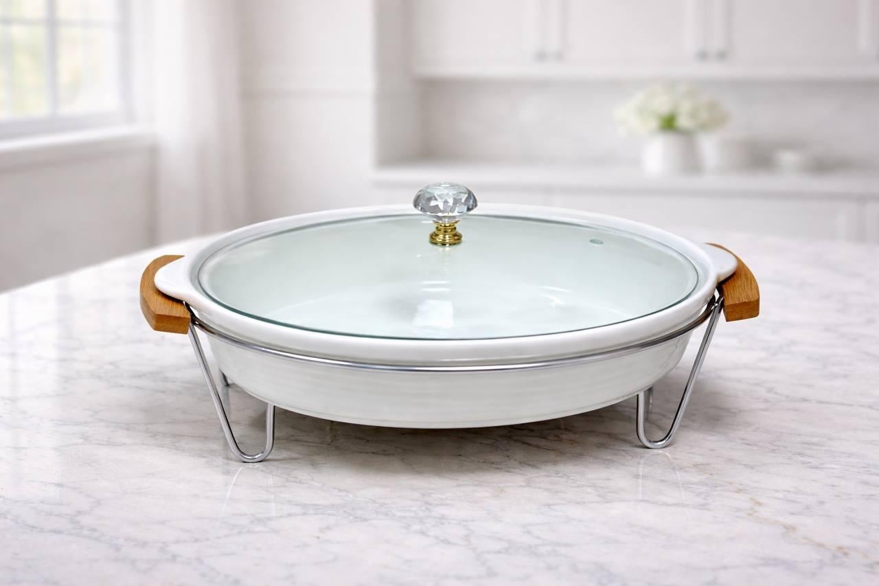 Форма для запекания керамическая с крышкой и подставкой 1,1 л (2952773568)