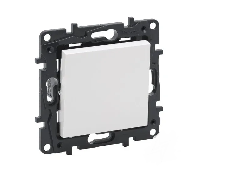 Выключатель одноклавишный Legrand NILOE STEP 10А автоматические клеммы Белый (30834809)