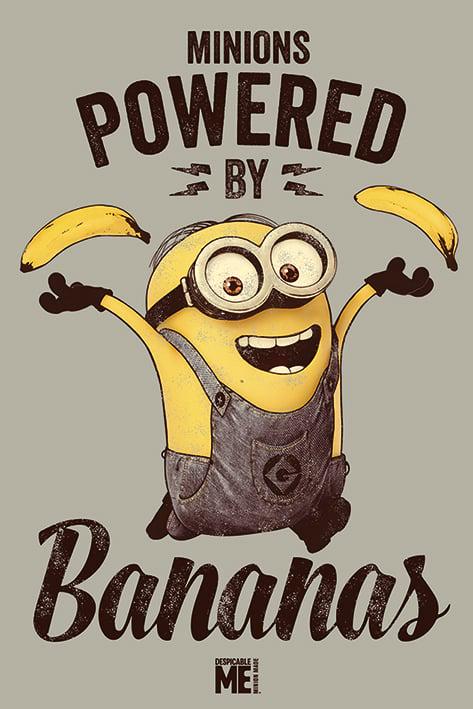 Постер плакат Нікчемний Я Працює На Бананах/Despicable Me Powered by Bananas 61x91,5 см