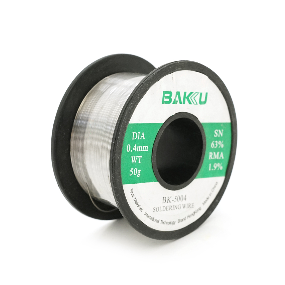Припой BAKKU BK-5004 0,4 мм Sn 63% Pb 35,1% для пайки радиодеталей (26132500) Припой BAKKU BK-5004 0,4 мм Sn 63% Pb 35,1% для пайки радиодеталей (26132500)