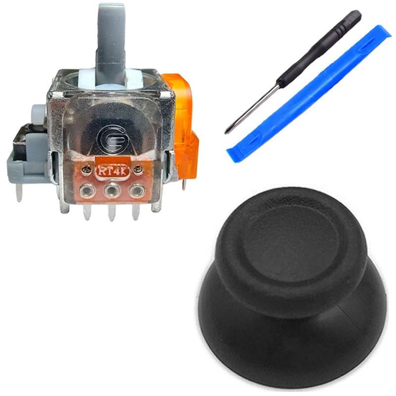 Електромагнітний 3D-механізм геймпада PS4 TMR/стік V1 з викруткою та лопаткою Чорний