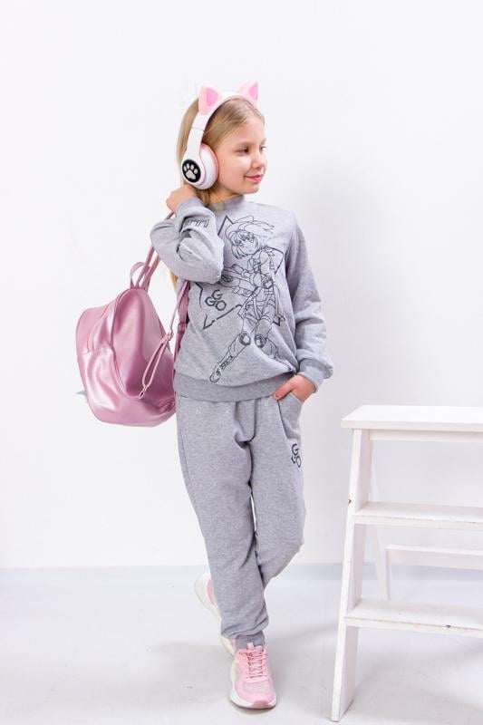 Костюм для дівчинки Носи своє 122 см Сірий (p-9817-104380)