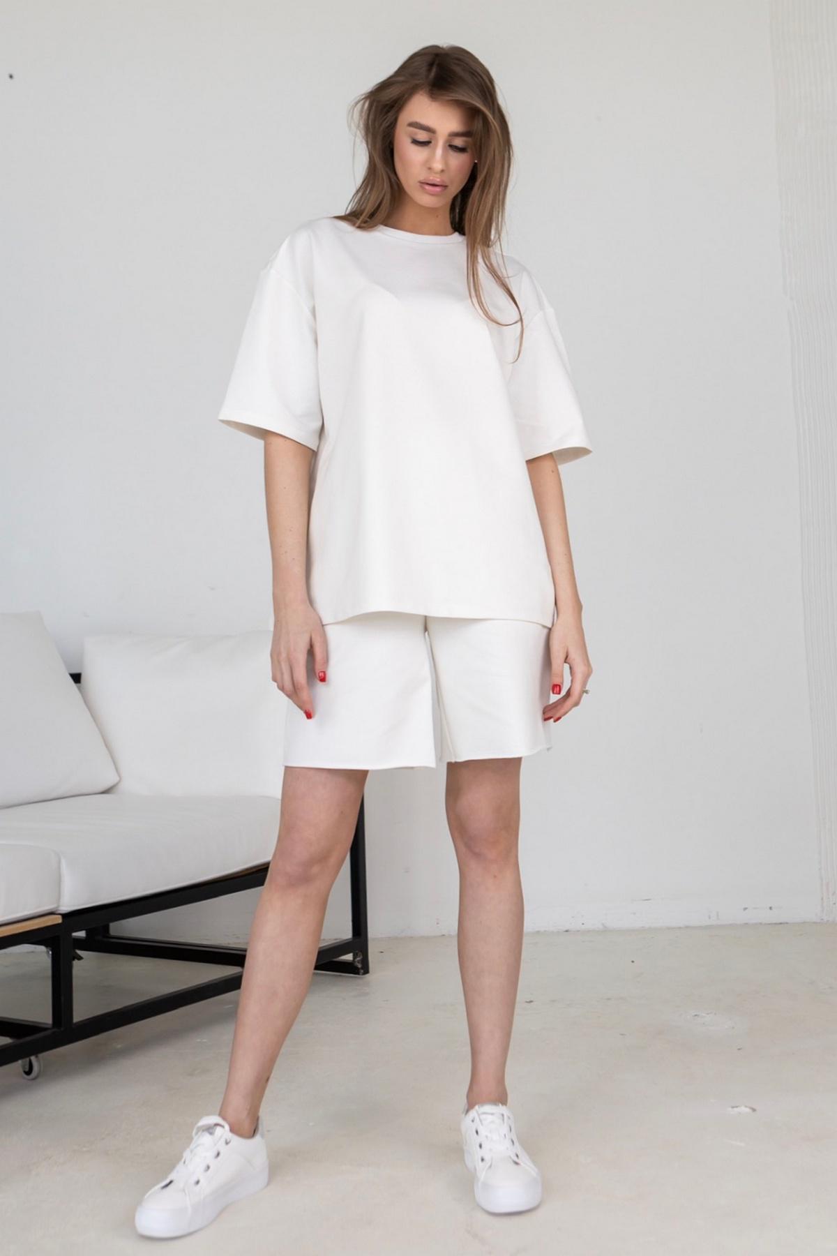 Шорти-бермуди жіночі подовжені TOTALFIT L Молочний (H25-LD11-L)