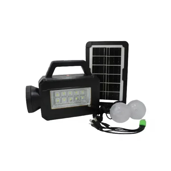 Ліхтар ручний з 3-ма лампочками та повербанком CC027 на сонячній панелі 3,5 Вт