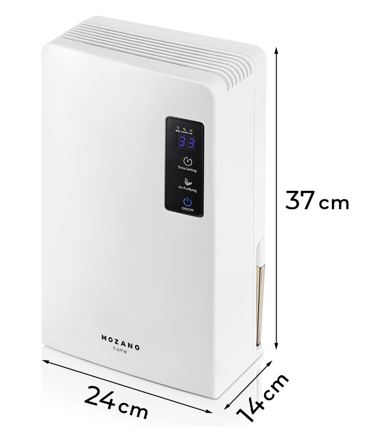 Осушувач повітряний Mozano Dry Pro 90 Вт конденсаційний бак 2 л тиха робота Білий (2326045830) - фото 2