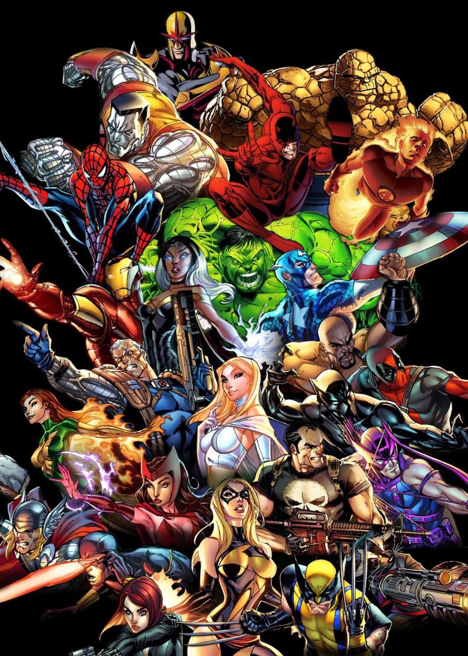 Картина постер Gee! Marvel heroes Герои Марвел вселенная 40х60 см MH.09.001