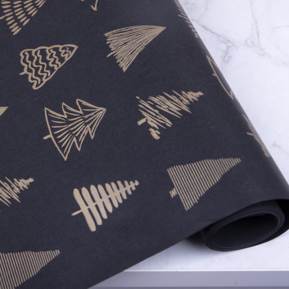 Бумага подарочная Елочки 10 м (1468-412)