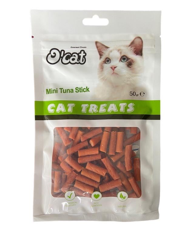 Ласощі для котів О'cat Mini Tuna Stick Міні палички з тунця 50 г в упакковці (32012009)