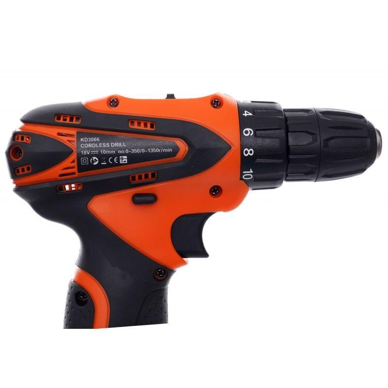 Дрель-шуруповерт аккумуляторный Kraft&Dele KD3066 2415716083 18 В 1300 мА/ч 30 Нм 2 скорости Li-Ion в кейсе - фото 8