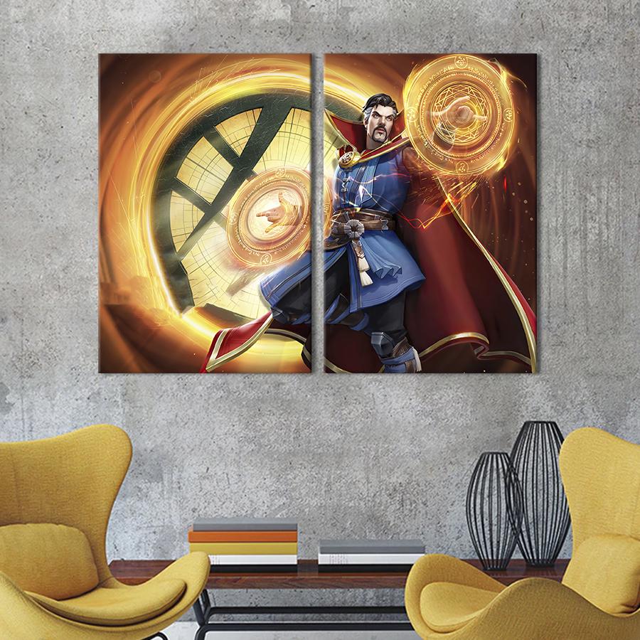 Настенный декор диптих картина на холсте для интерьера Dr. Stephen Vincent Strange 111x81 см (705-2)