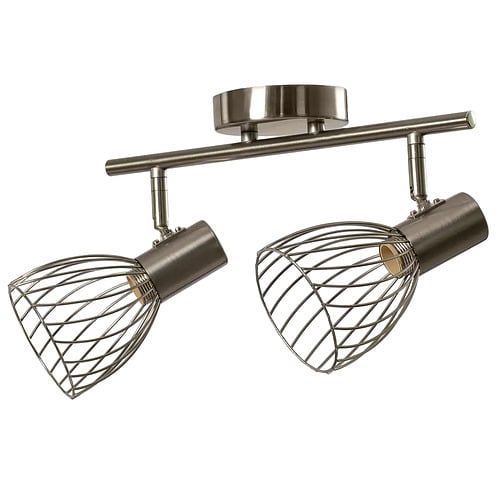 Люстра Svet с двумя поворотными металлическими плафонами под лампу Е14 Сатин (C44-2 SN)