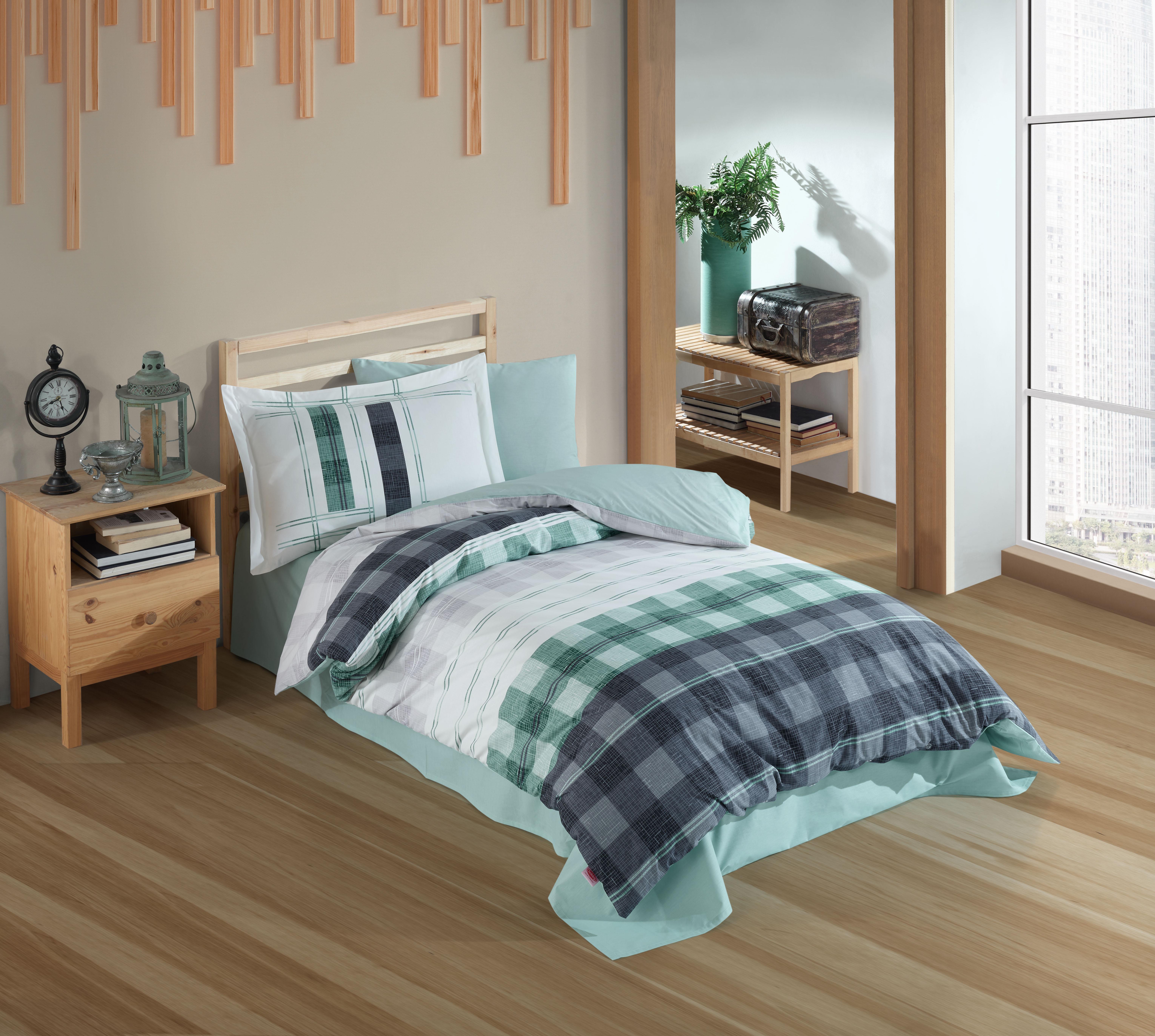 Комплект постельного белья HOBBY Poplin SUELITA 160х220 см/50х70 см Мятный (8698499166592)