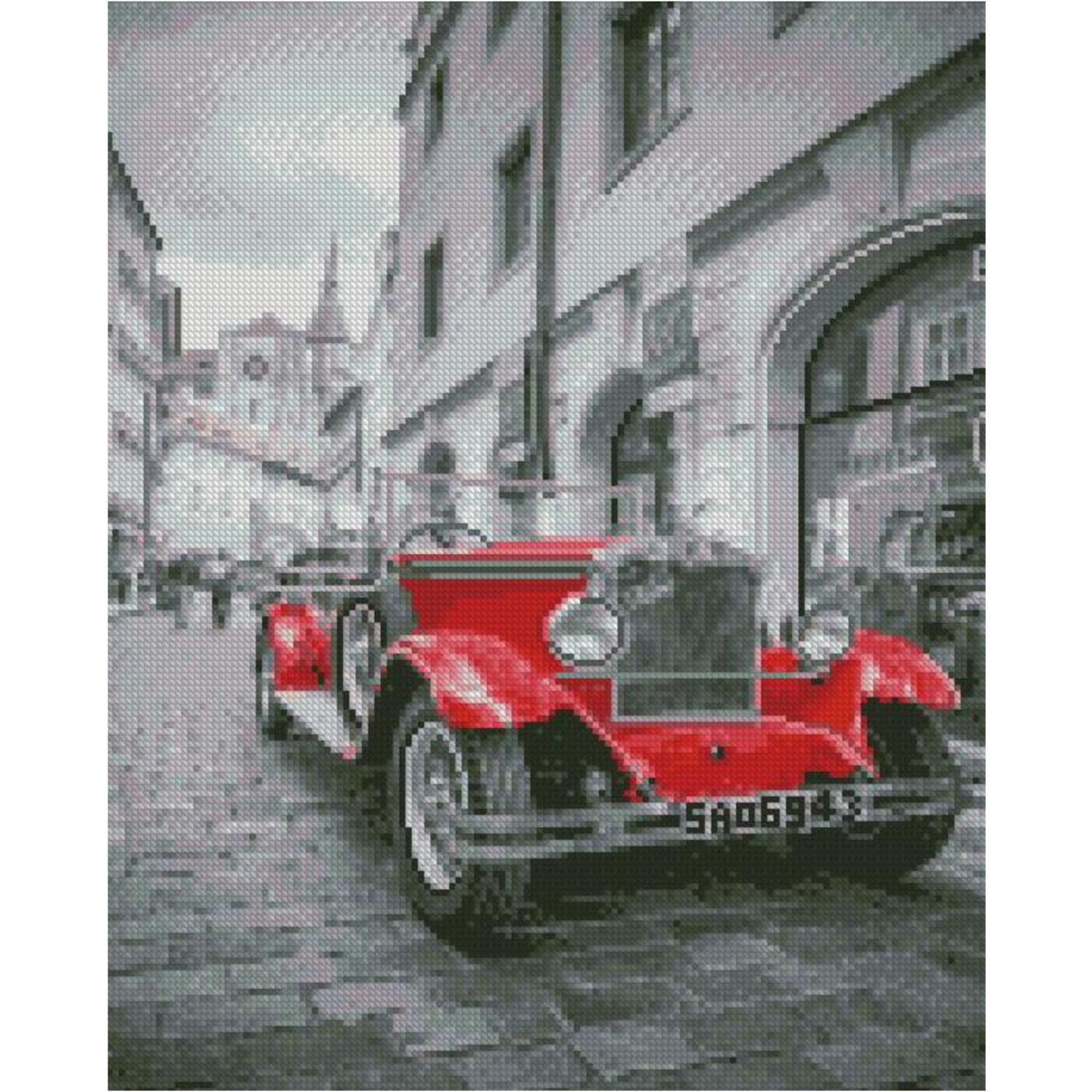 Алмазная мозаика Strateg Премиум Красный автомобиль 40x50 см (FA40904)