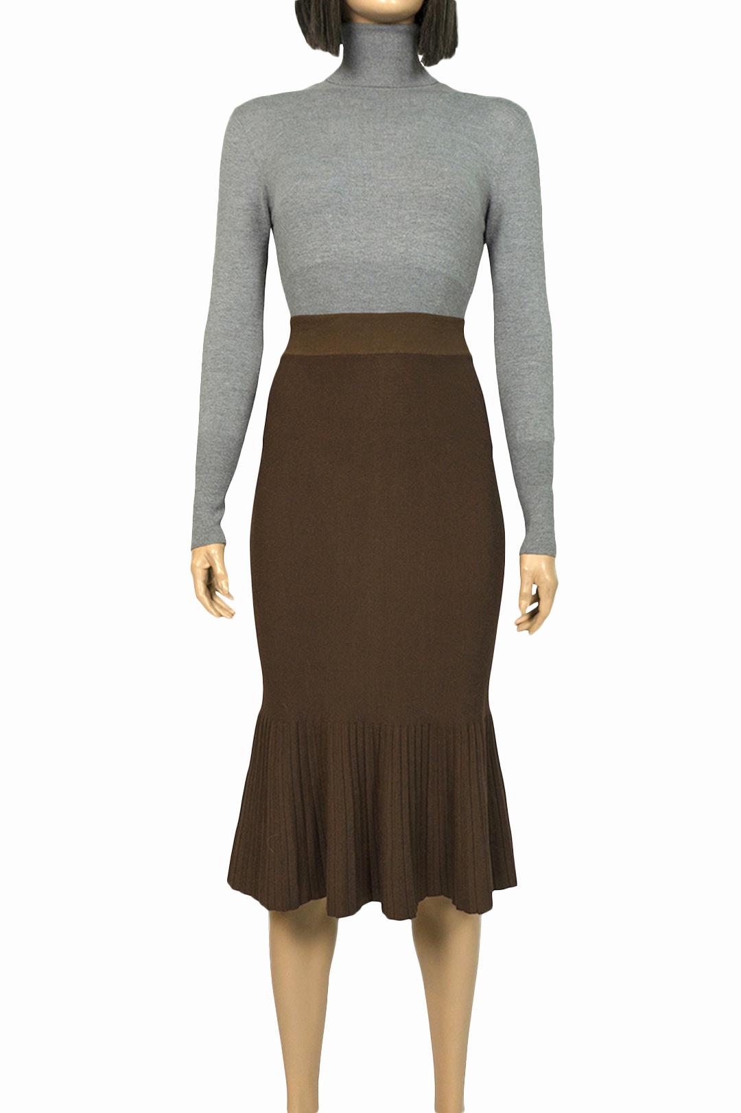 Юбка годи миди Forza Viva MW-KS-1978V-4 р. 42 Коричневый (MW-KS-1978V-4-42) - фото 9