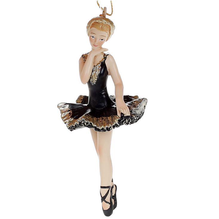 Декоративная подвеска Bonadi Балерина Дизайн 1 11 см Черно-золотой (707-030)