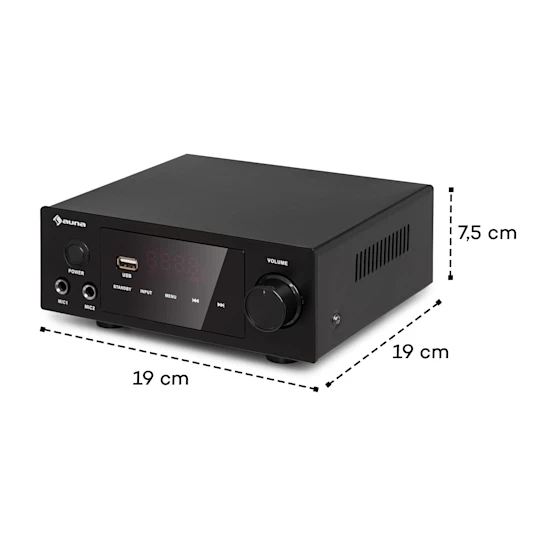 Підсилювач звуку Auna AMP-2 DG HiFi AUX Bluetooth - фото 2 Підсилювач звуку Auna AMP-2 DG HiFi AUX Bluetooth - фото 2