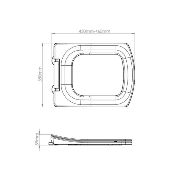 Сиденье для унитаза Tanfleks Kare Slim с крышкой и функцией микролифта (TPKK-15) - фото 7