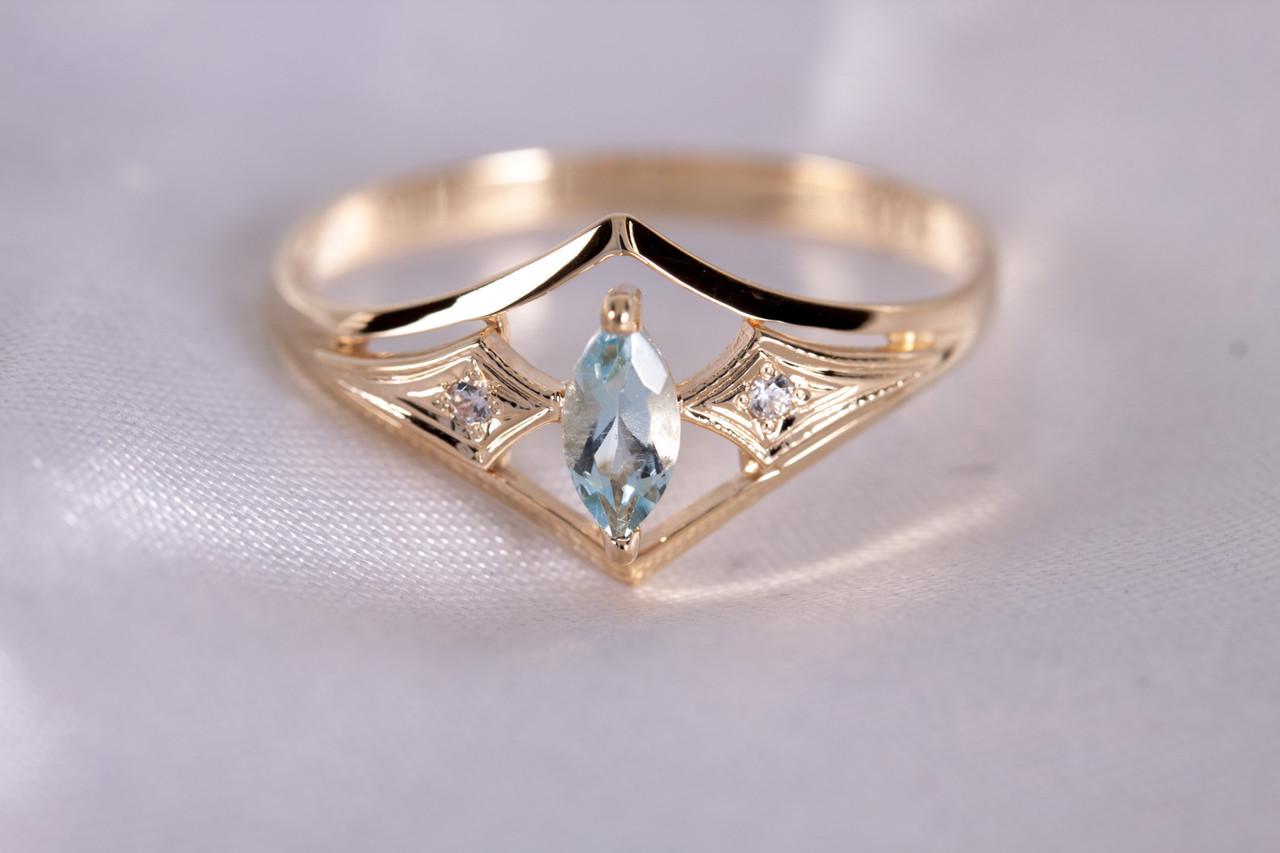 Кільце з жовтого золота з топазом (2248335767)