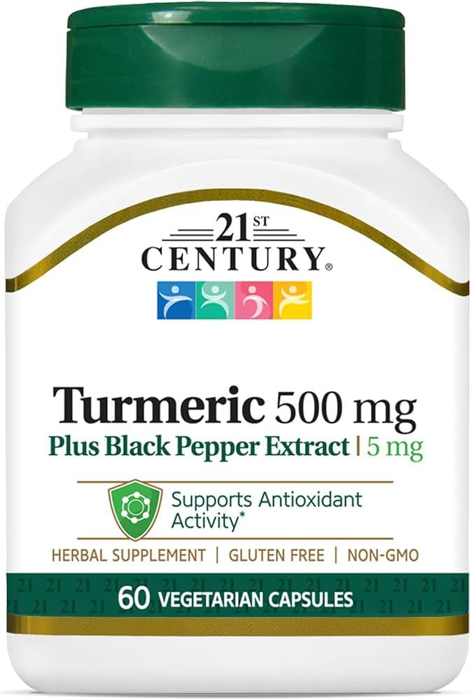 Куркума 21st Century Turmeric Plus Black Pepper Extract 500 mg 60 капсул