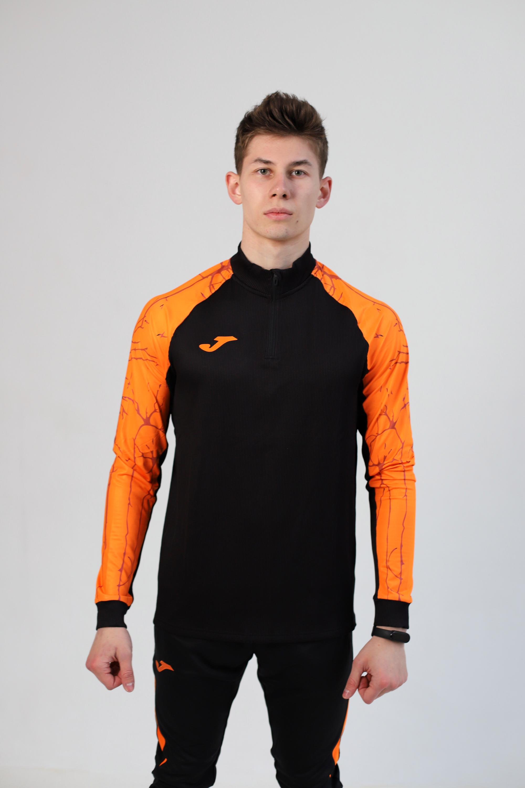 Реглан Joma 102756.108 Elite Ix Sweatshirt S Black/Orange (8445456432753)