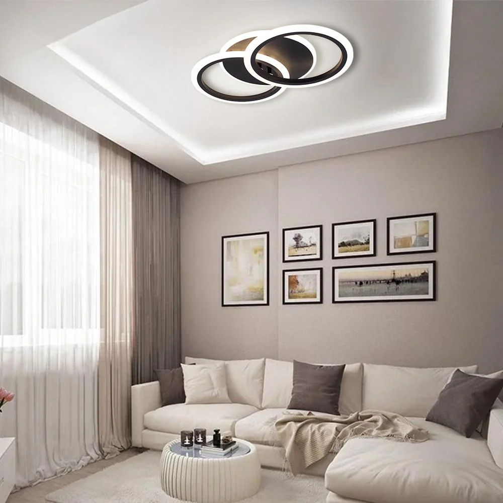 Люстра светодиодная ESLLSE MOKA 3R с пультом 60 Вт 440x250x70 мм Черный (10563) - фото 5 Люстра светодиодная ESLLSE MOKA 3R с пультом 60 Вт 440x250x70 мм Черный (10563) - фото 5