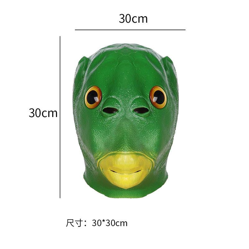 Маска рыбы Человека Рыбы резиновая Зеленый (VA-1355623707) - фото 6 Маска рыбы Человека Рыбы резиновая Зеленый (VA-1355623707) - фото 6