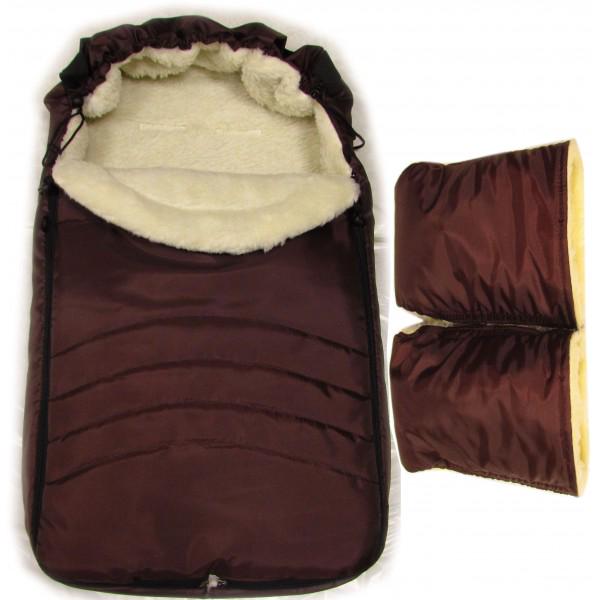 Конверт для новорожденных зимний и варежки Baby Коричневый (13450199) Конверт для новорожденных зимний и варежки Baby Коричневый (13450199)
