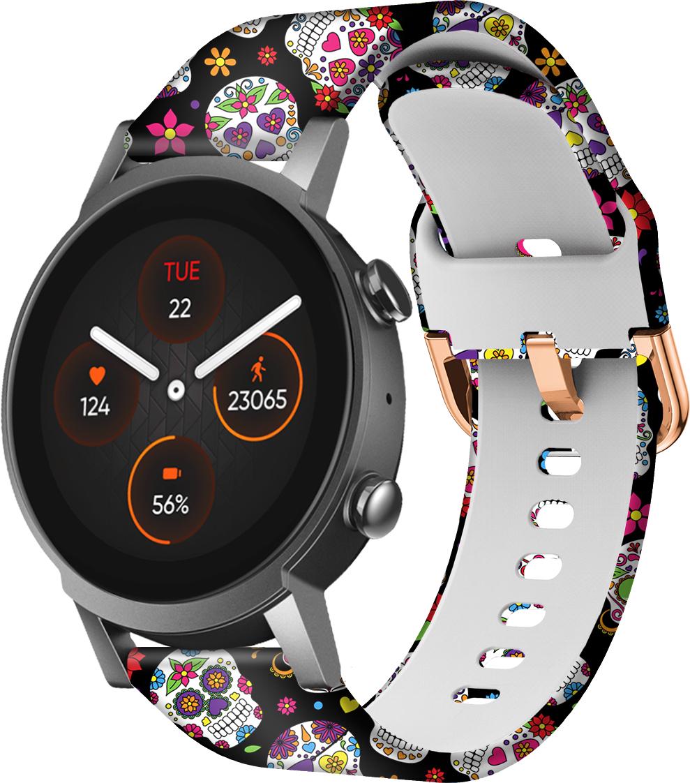 Ремешок Colorful для Mobvoi TicWatch E3 Skull (28644)