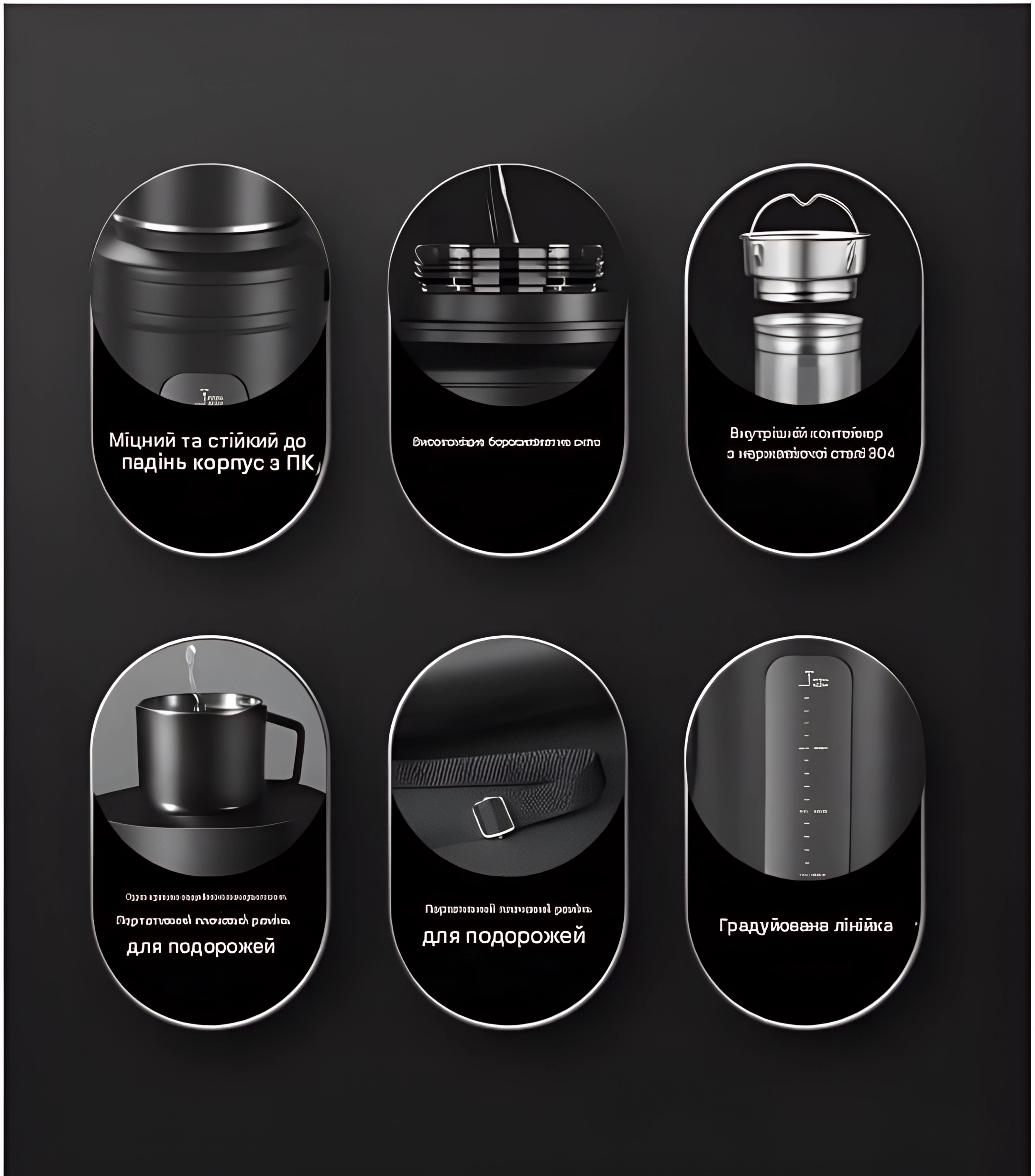 Термос с двойными стенками BPA free прозрачное окно 1000 мл Черный (2843677204) - фото 7 Термос с двойными стенками BPA free прозрачное окно 1000 мл Черный (2843677204) - фото 7