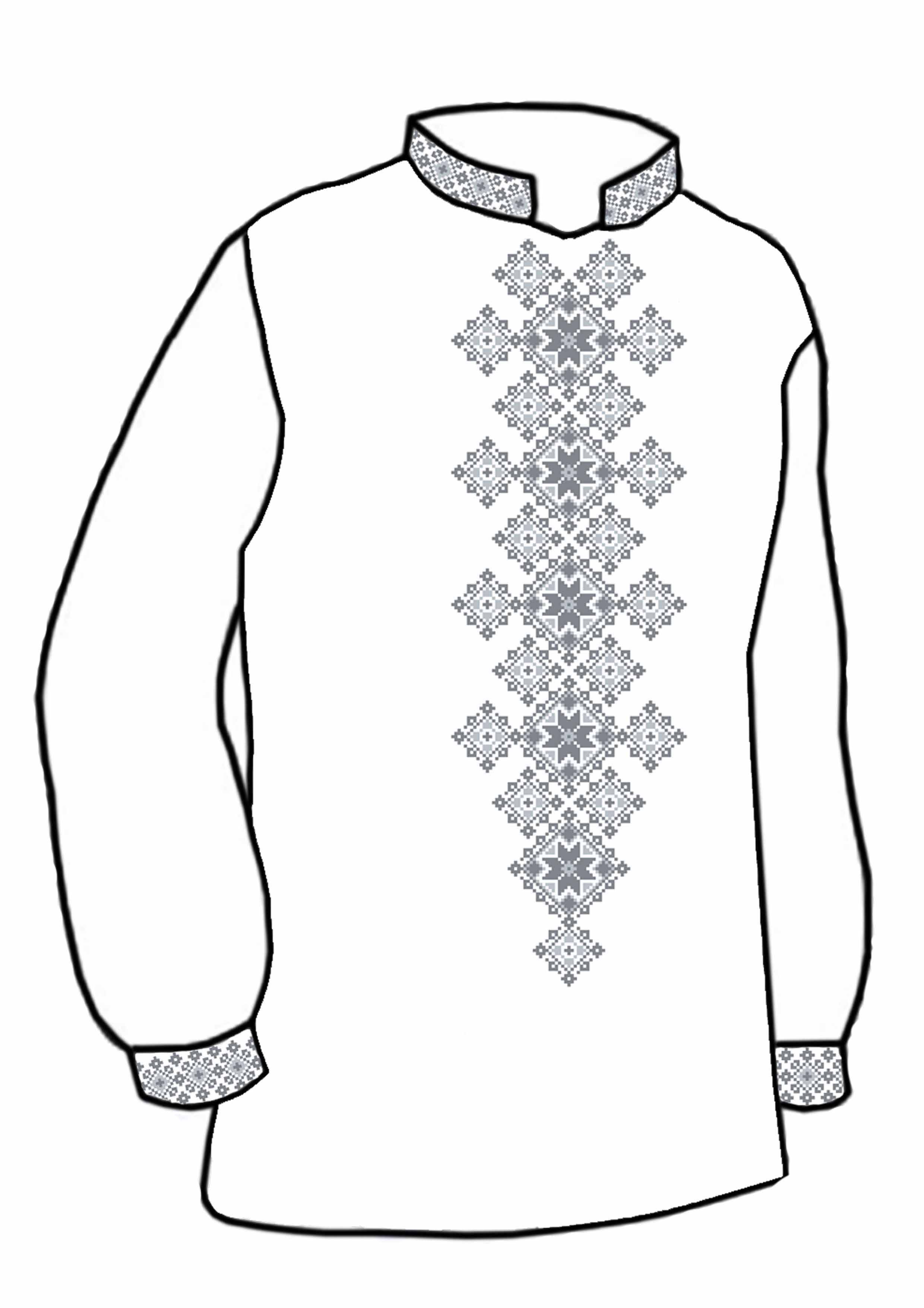 Заготовка для вишивки нитками або бісером сорочка СЧ-123 домоткане полотно Заготовка для вишивки нитками або бісером сорочка СЧ-123 домоткане полотно