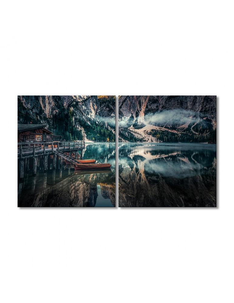 Картина модульная Парк Фанес-Сеннес-Прагс - заповедник 2 модуля 90x135 см