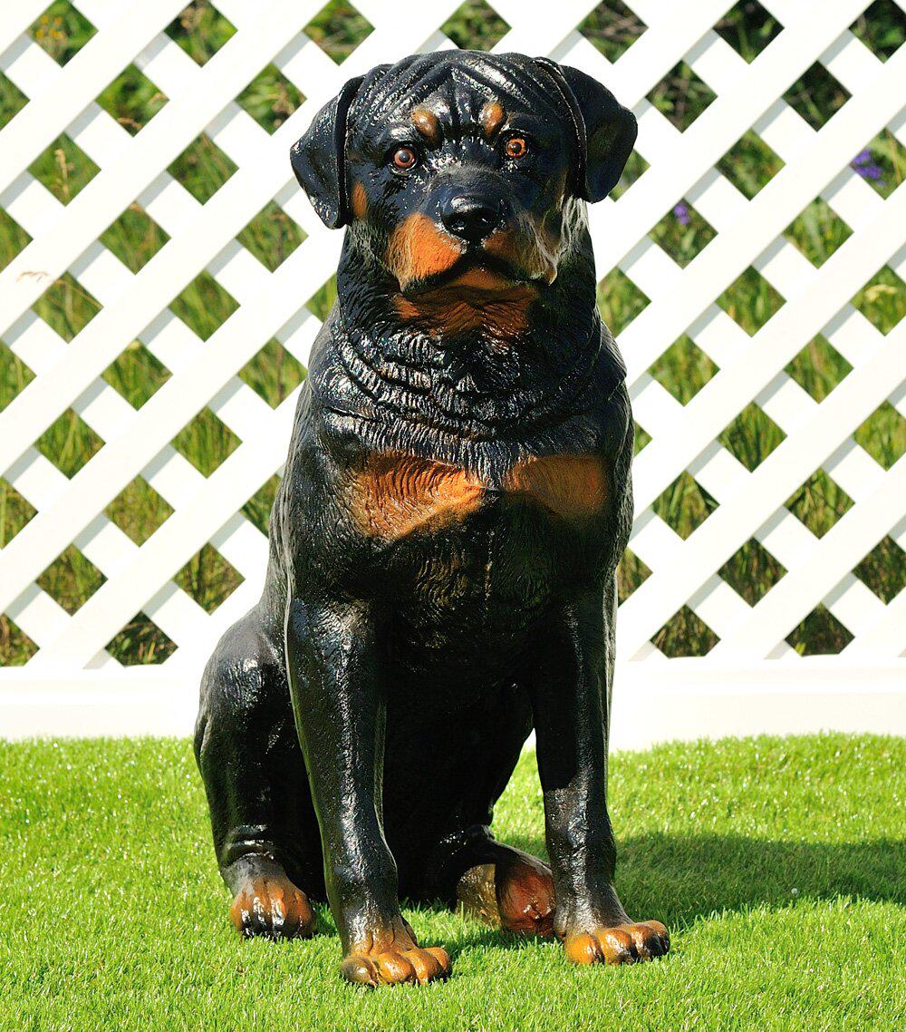 Садовая фигура Ротвейлер сидящий (418) - фото 2 Садовая фигура Ротвейлер сидящий (418) - фото 2
