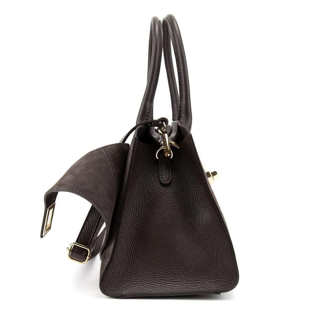 Женская сумка классическая замшевая Firenze Italy F-IT-7688-1DB-S Шоколадный (2768688446) - фото 5