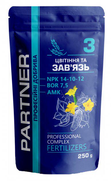 Добриво Partner Complete NPK 14.10.12 S ME В Цвітіння та Зав'язь 250 г (13991)
