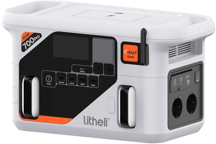 Зарядна станція Litheli Eclair 700 Pro U20EH16-0U200 800 Вт 724 Вт/год LiFePO4 з функцією ДБЖ швидкою зарядкою та 2 Power Bank 20000 мА/год