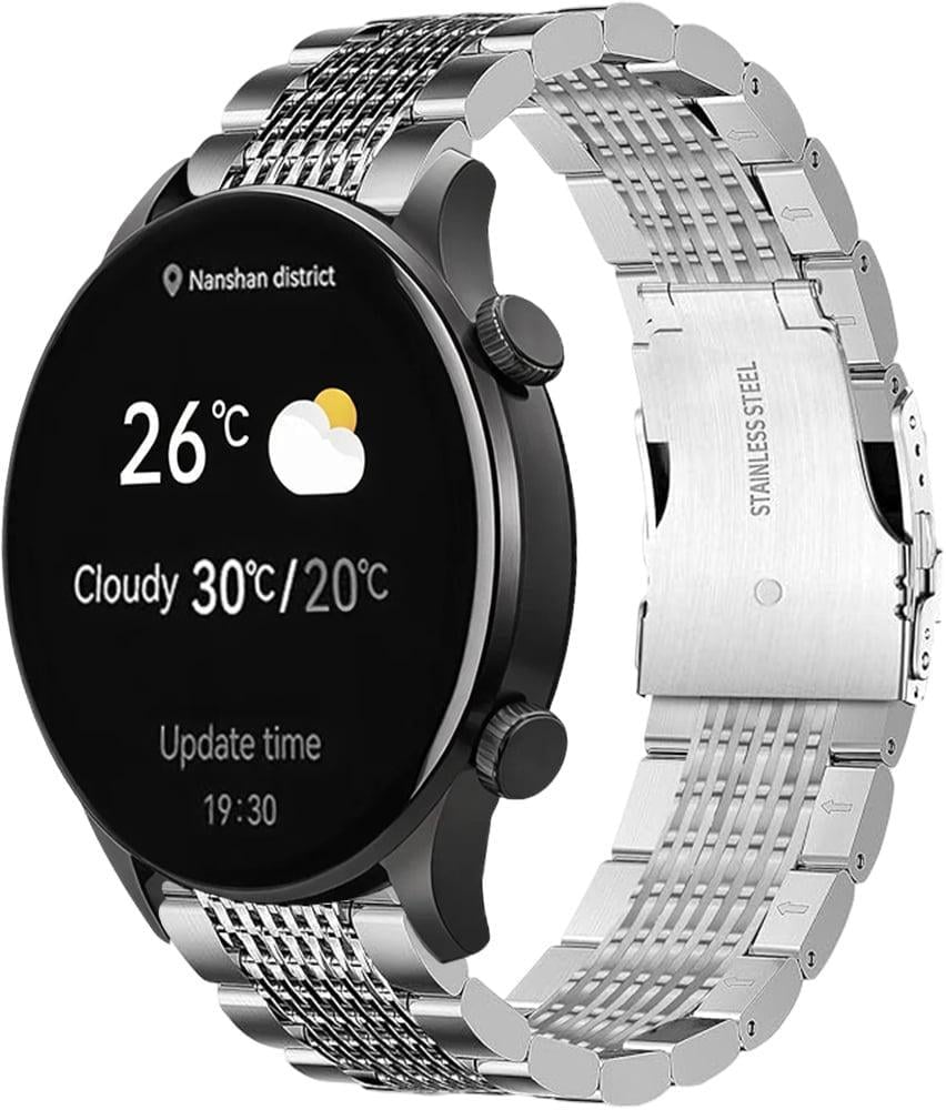 Ремінець металевий Gripix для Haylou Solar Plus RT3 LS16 Silver (42041-59) Ремінець металевий Gripix для Haylou Solar Plus RT3 LS16 Silver (42041-59)