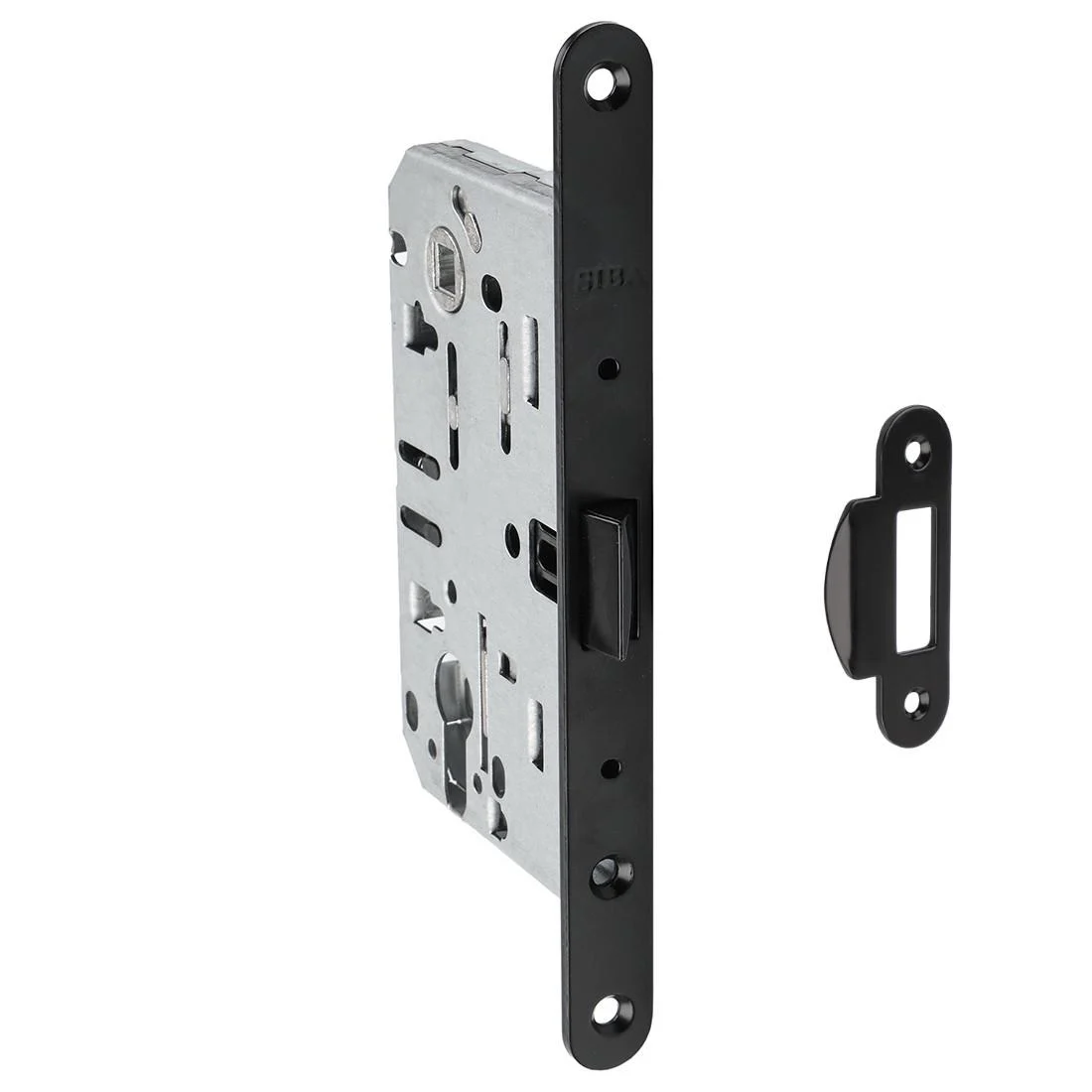 Механізм для міжкімнатних дверей Siba 8550 PZ B 50 мм з безшумною клямкою Чорний (SB8550 MB)