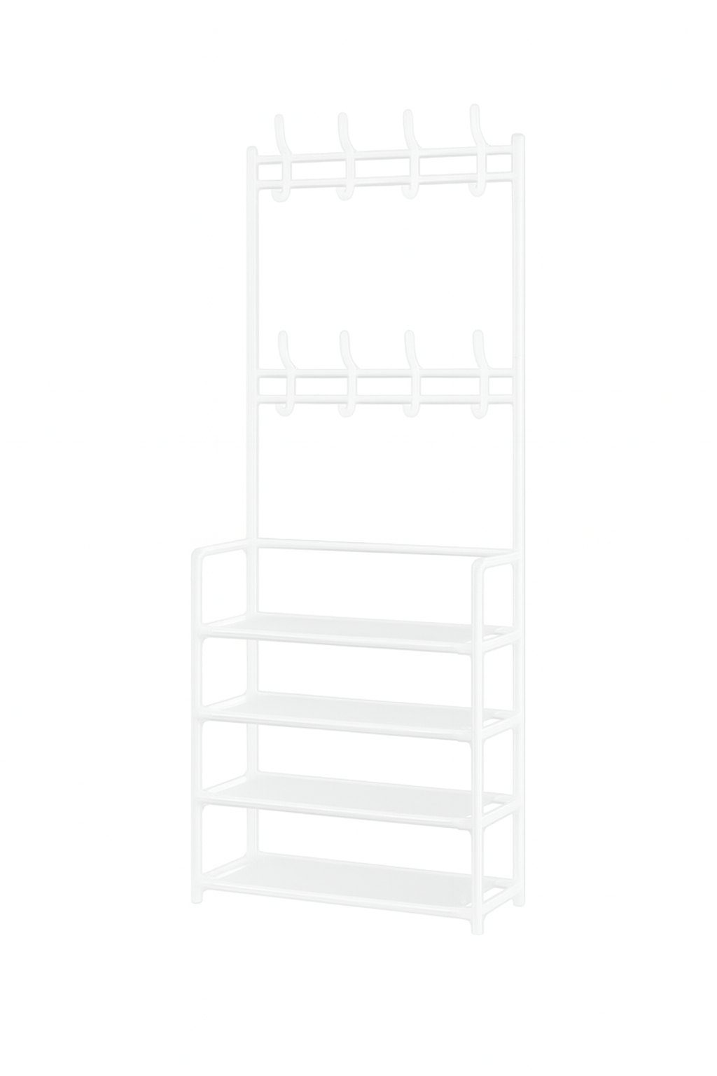 Стійка-вішалка підлогова WH9106-4 для одягу та взуття 60x28x154 см White (614678)