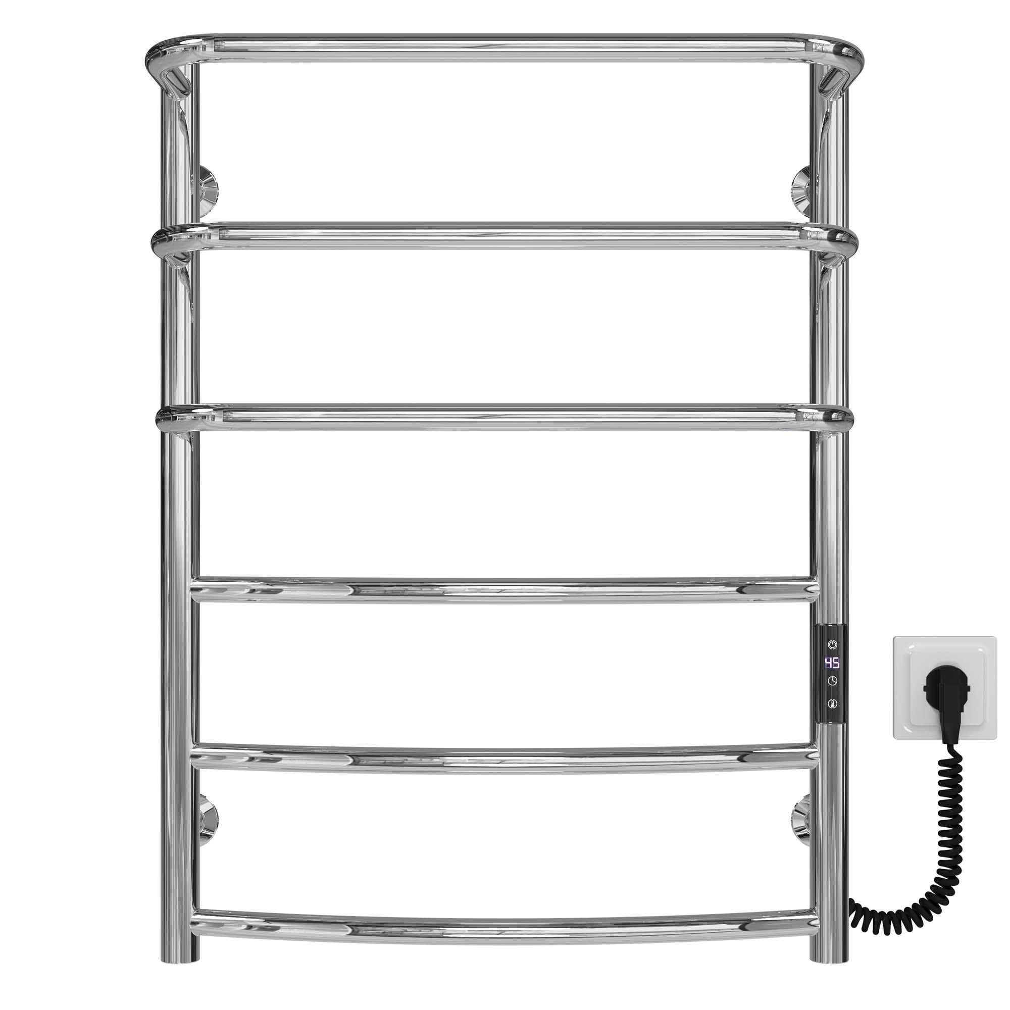 Полотенцесушитель электрический Deffi Каскад Дуга П6 JD03 правое подключение нержавеющая сталь 500х700 мм Хром (C.KD.70.50.6.E.C.R.1)