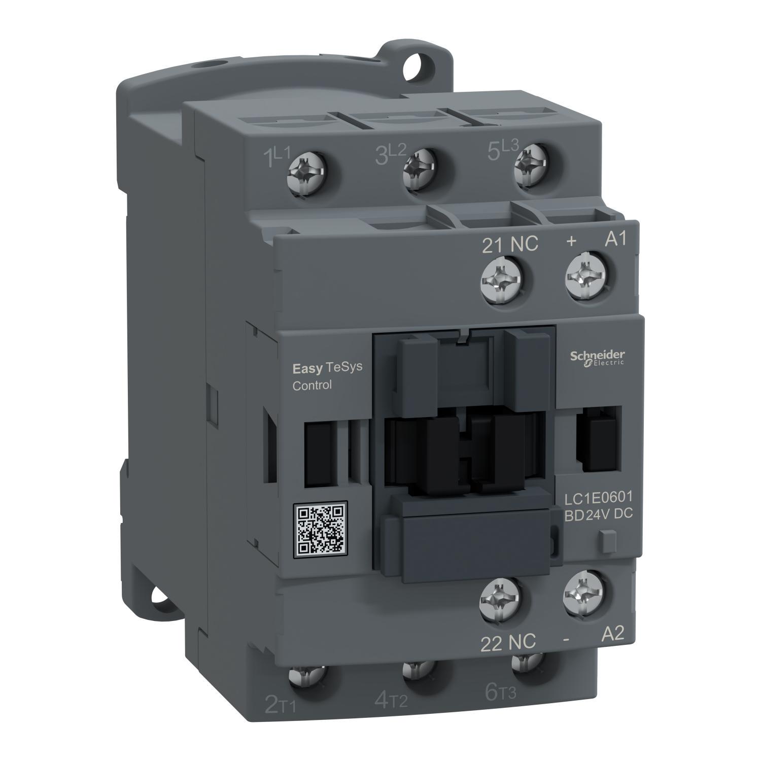 Контактор-пускатель Schneider Electric Easy TeSys 6А 24 В DC 1NC (LC1E0601BD)