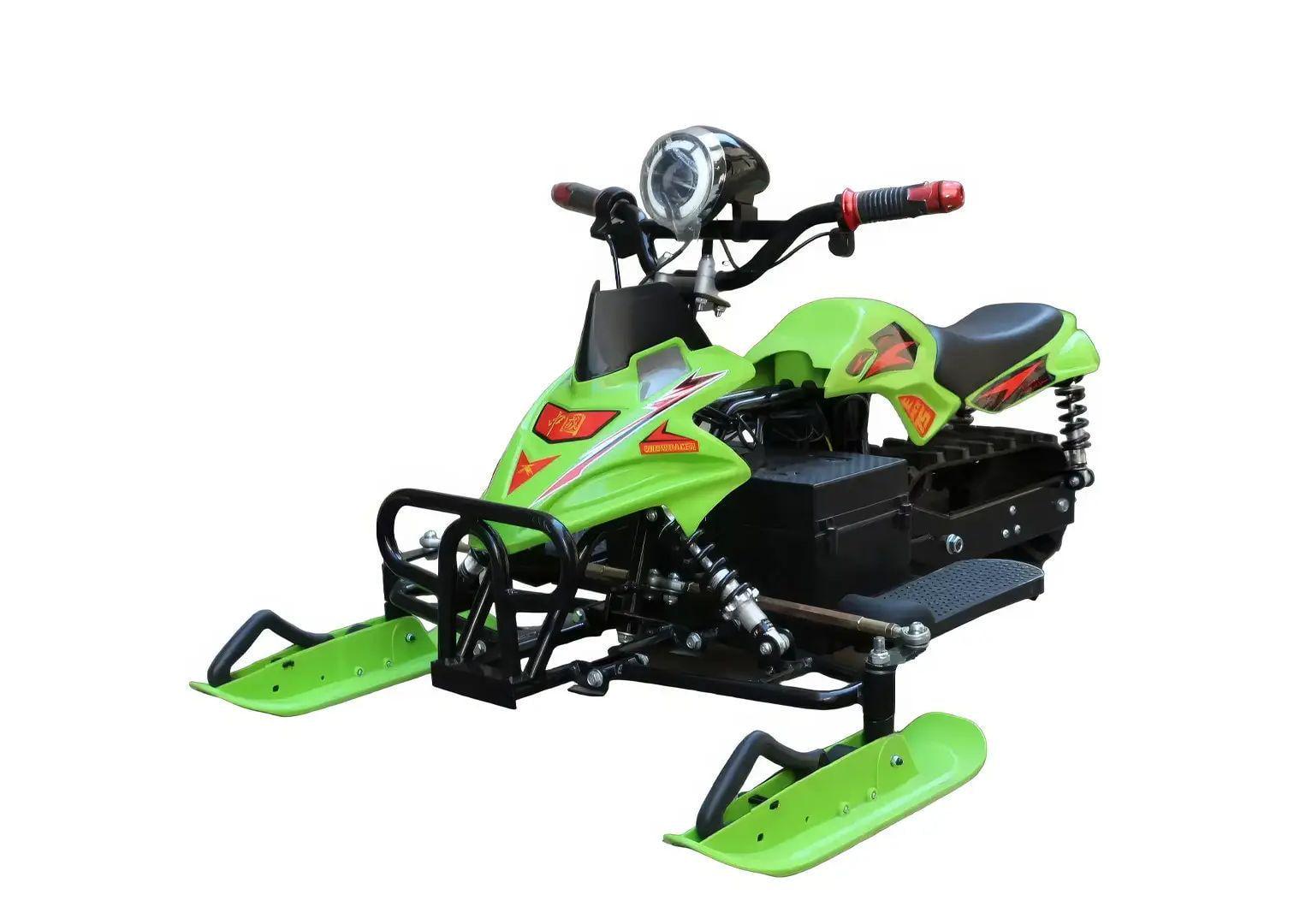 Електроснігохід Crosser S-1 800W 48V 20Ah на амортизаторах Зелений